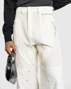 Hot Mugler Pantalon Off White/Snow