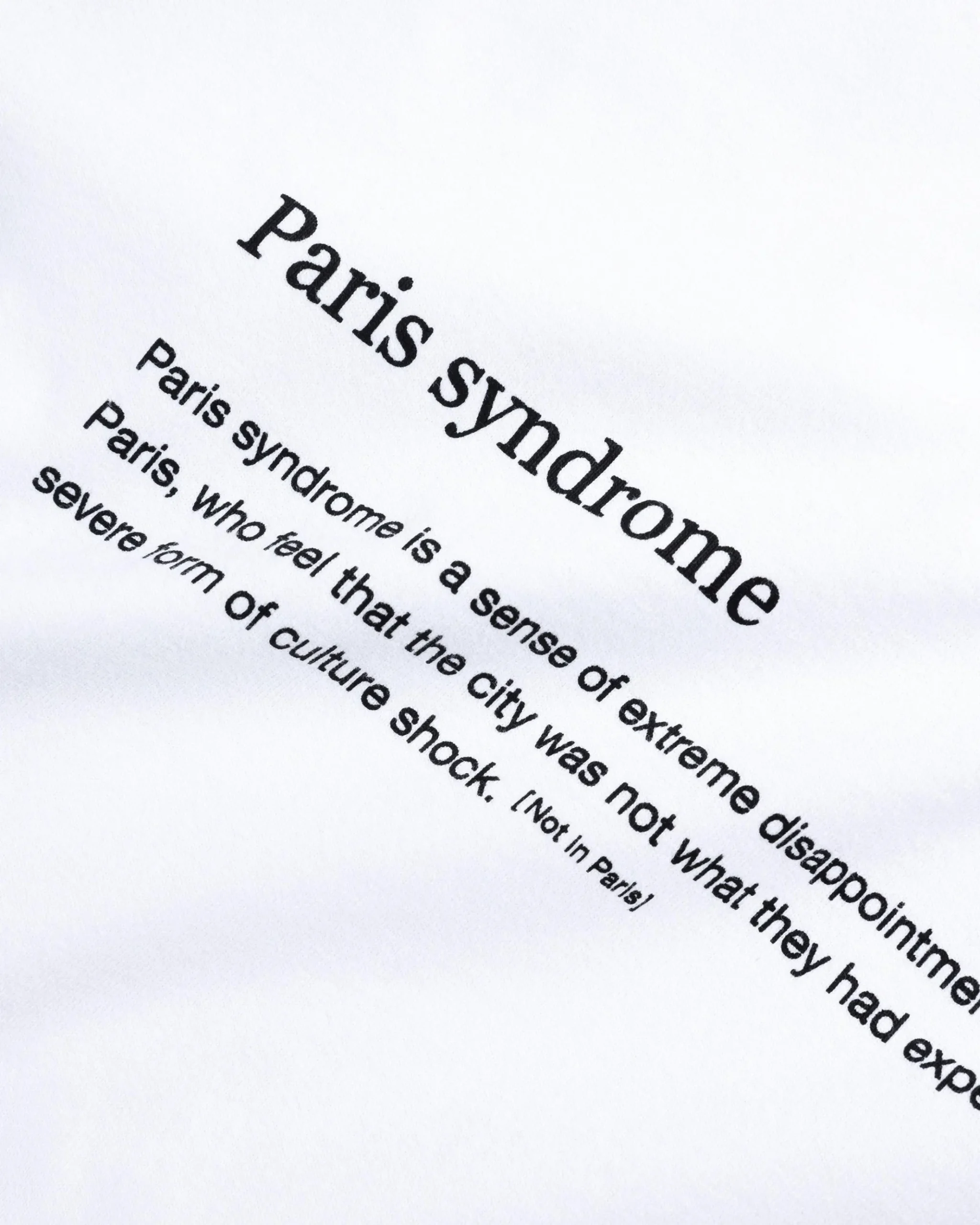 Clearance Highsnobiety Paris Syndrome T-Shirt white