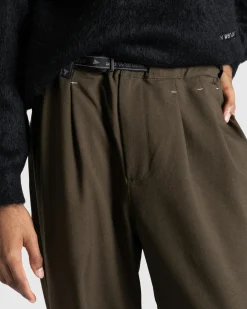 Outlet And Wander PE Melange Twill Wide Pants khaki