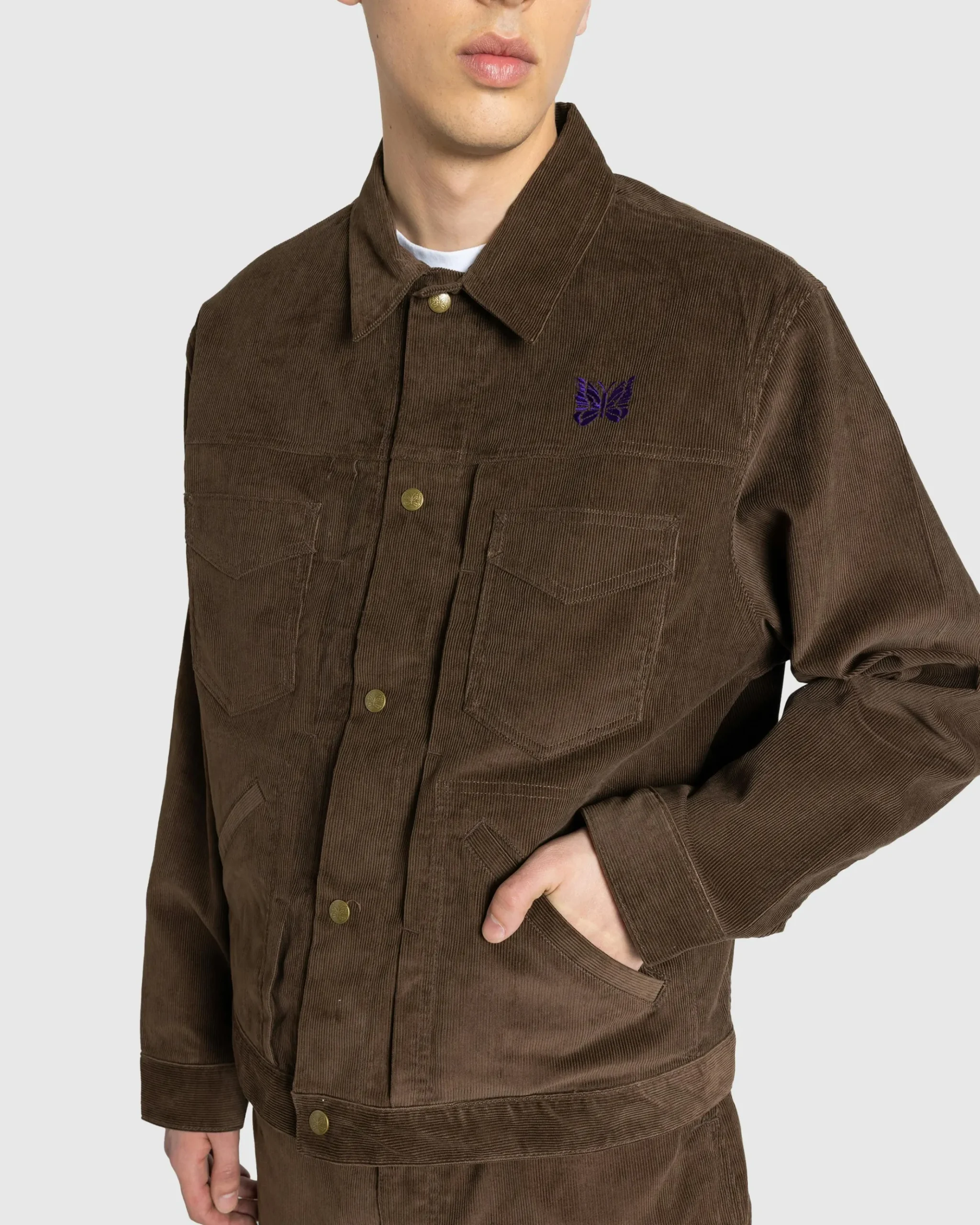 Clearance Needles Penny Jean Jacket 14W Corduroy brown