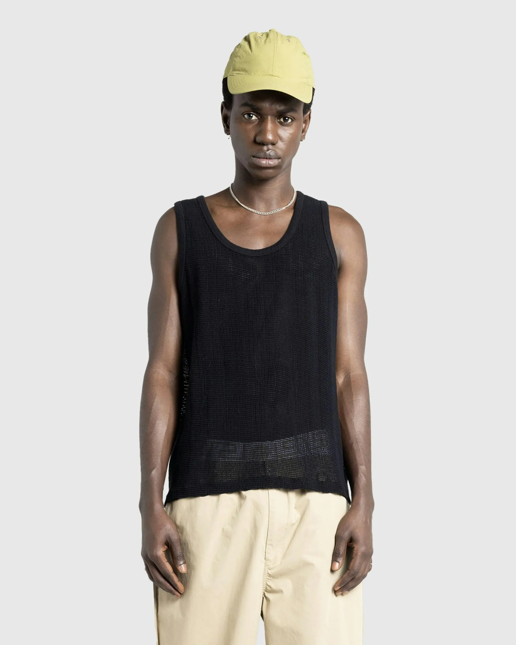 Fashion Highsnobiety HS05 Pigment Dyed Mesh Tank Top black