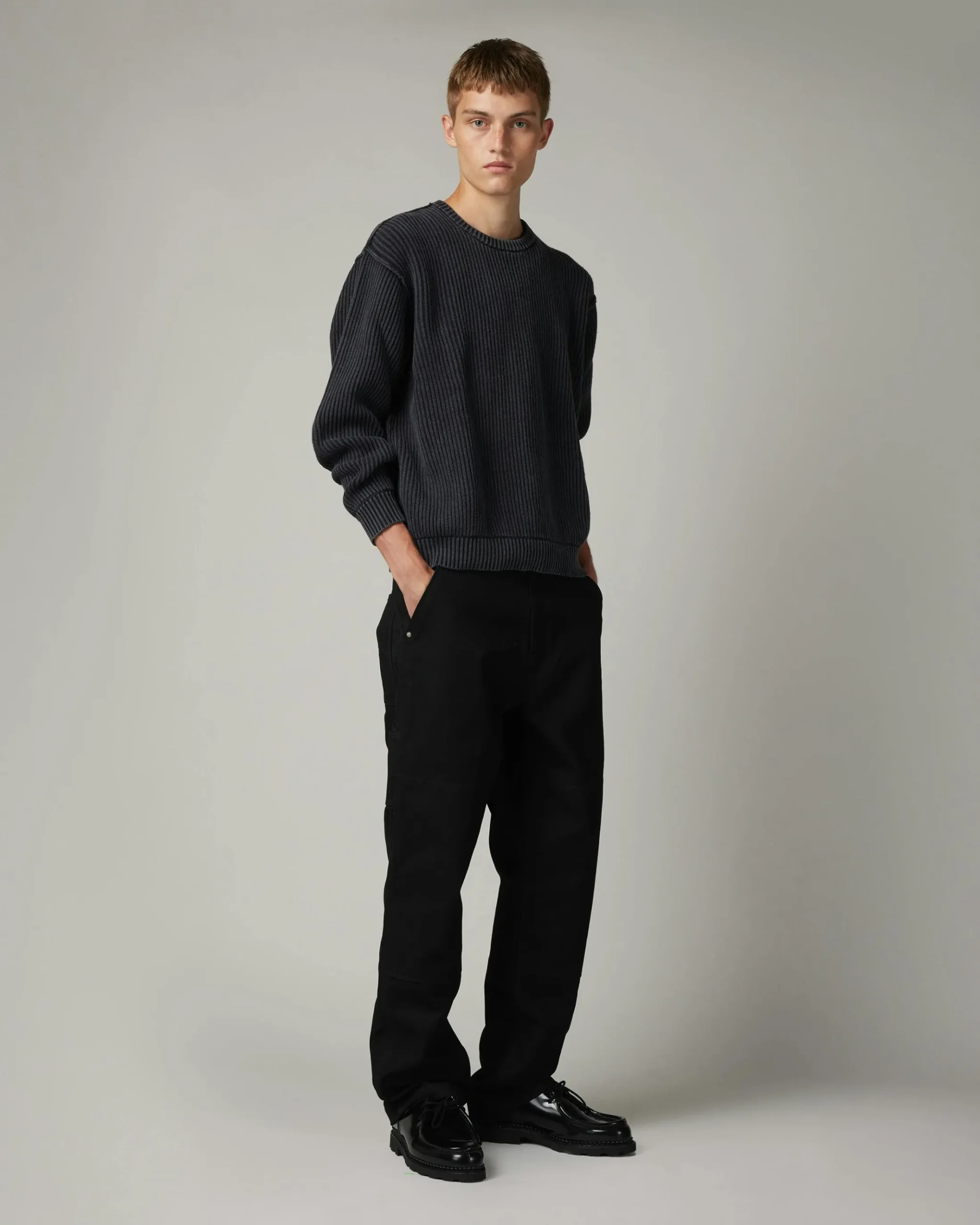 Outlet Highsnobiety HS05 Pigment Dyed Sweater washedblack