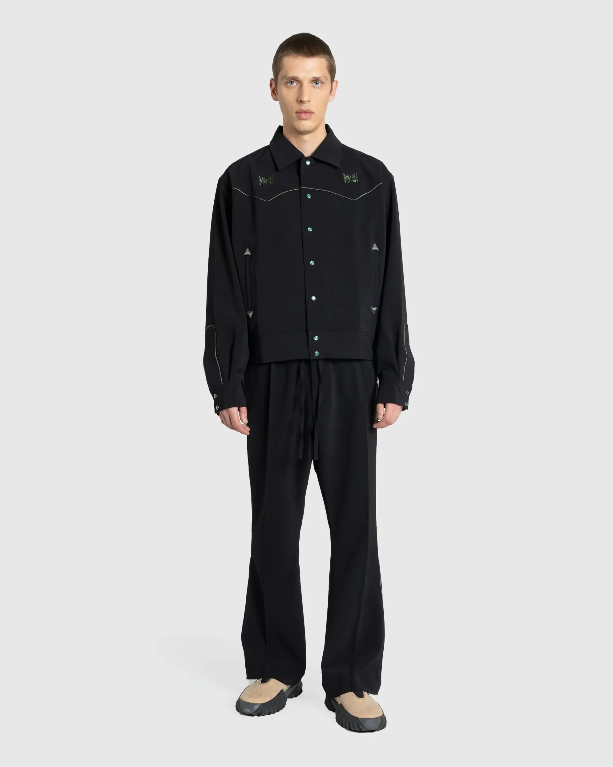 Online Needles Piping Cowboy Jacket Double Cloth black