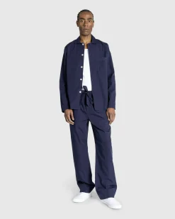 Best Sale Tekla Poplin Pyjamas Shirt True Navy truenavy