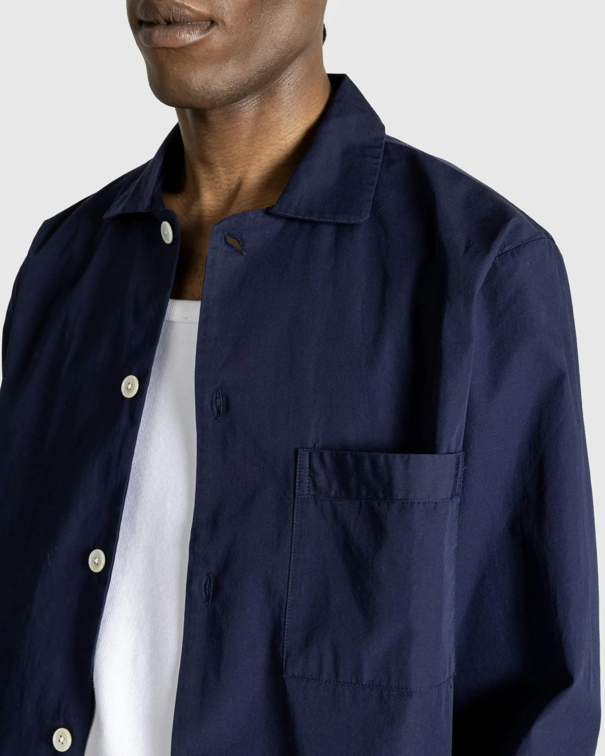 Best Sale Tekla Poplin Pyjamas Shirt True Navy truenavy