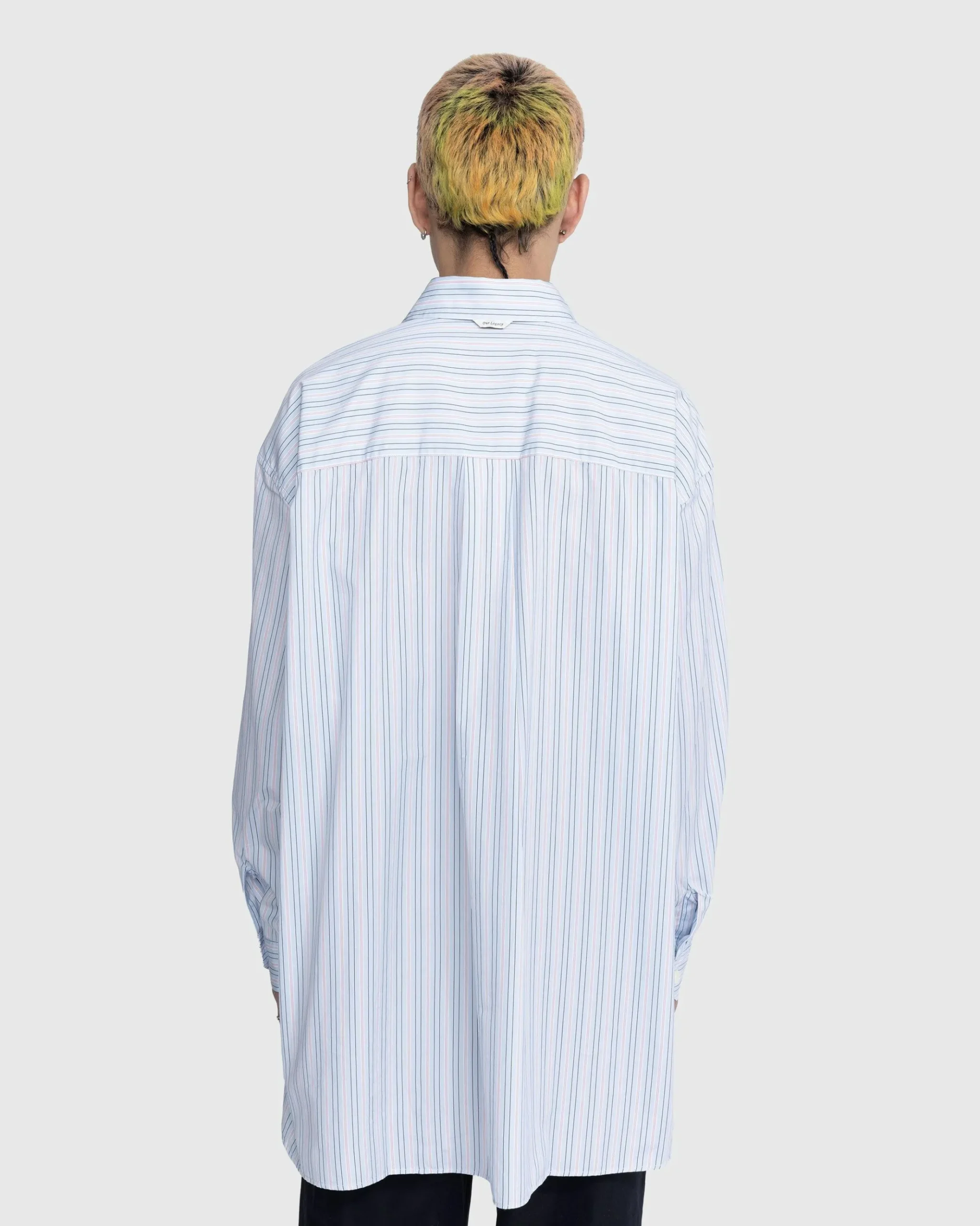 Cheap Our Legacy Popover Shirt Blue Stripe sonicbluestripe