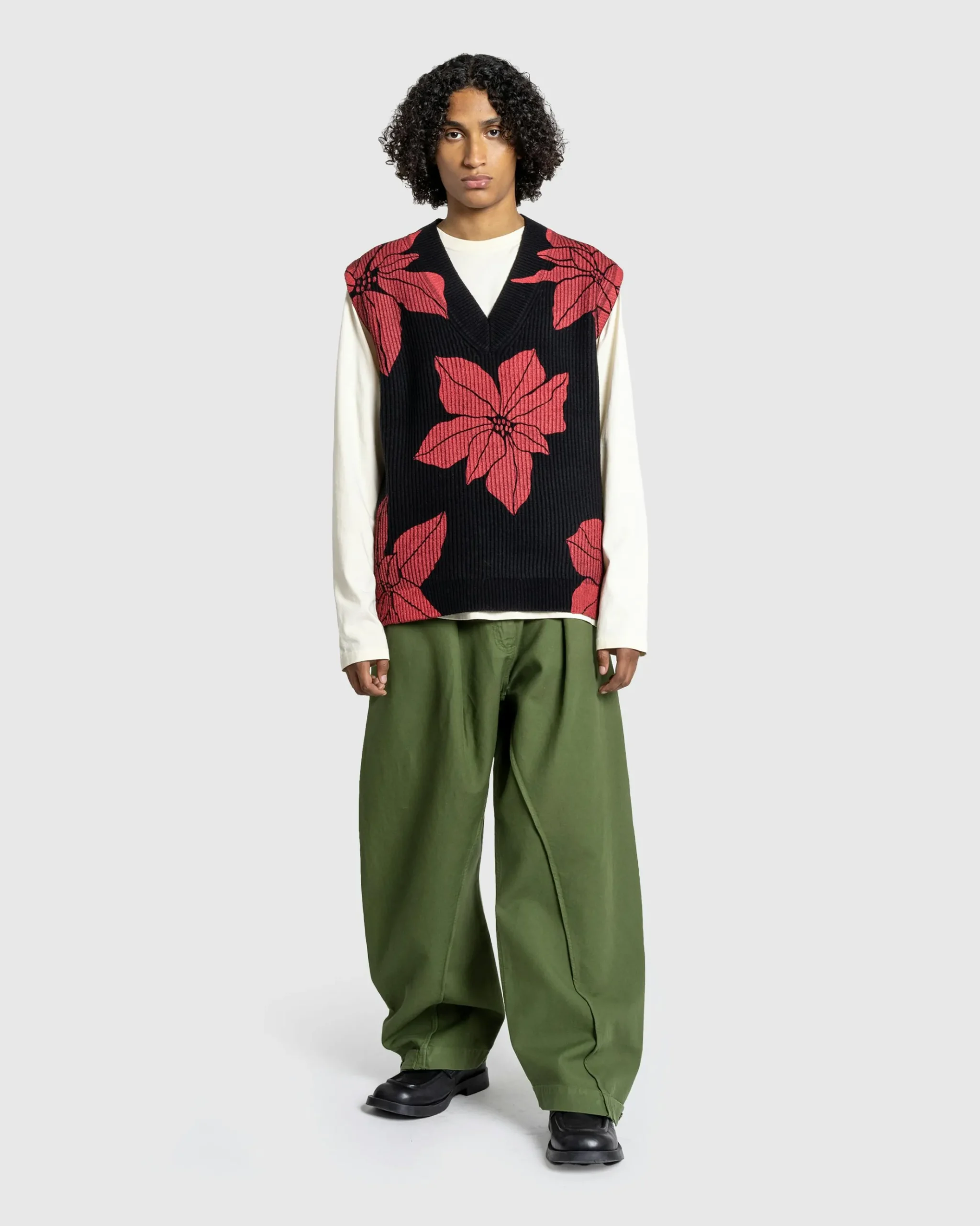 Outlet J.W. Anderson Printed V-Neck Vest black