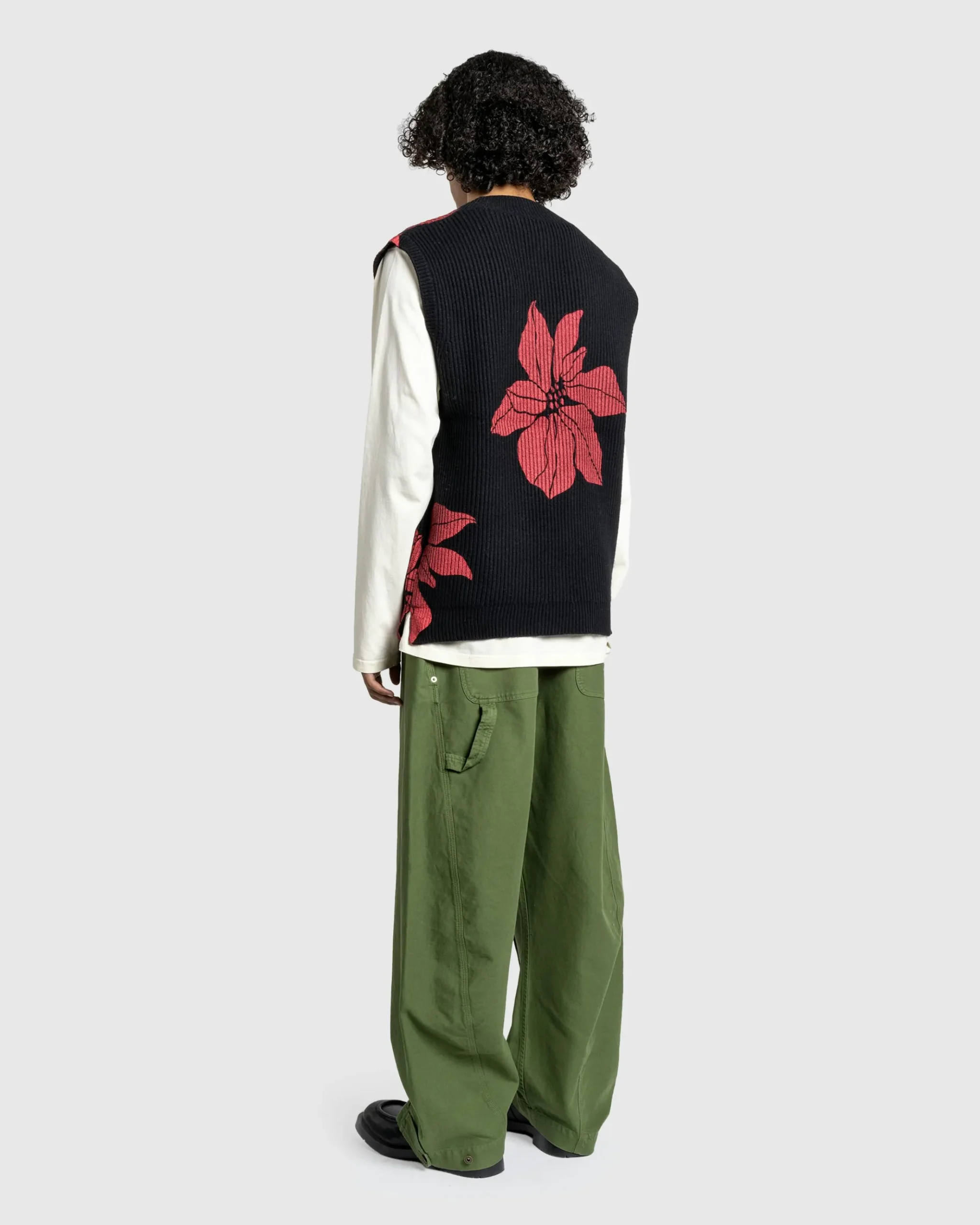 Outlet J.W. Anderson Printed V-Neck Vest black