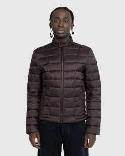 Outlet Trussardi Quilted Jacket Matt Nylon hickory