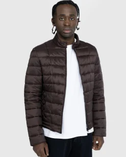Outlet Trussardi Quilted Jacket Matt Nylon hickory