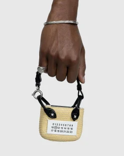 Discount Maison Margiela Raffia Tote Bag natural/white