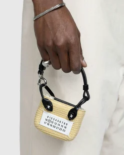 Discount Maison Margiela Raffia Tote Bag natural/white