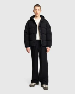 Best Stone Island Real Down Jacket black