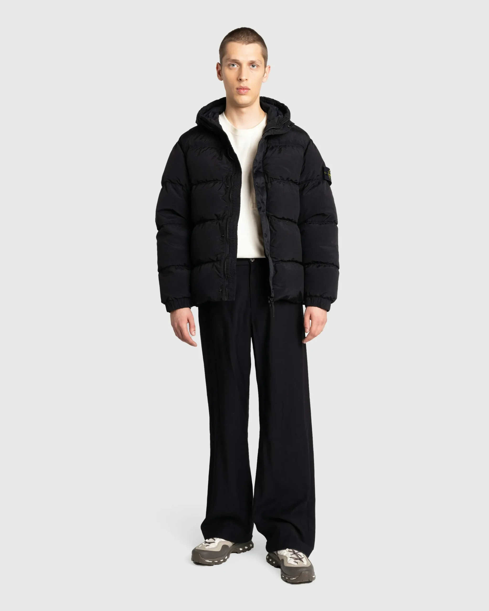 Best Stone Island Real Down Jacket black