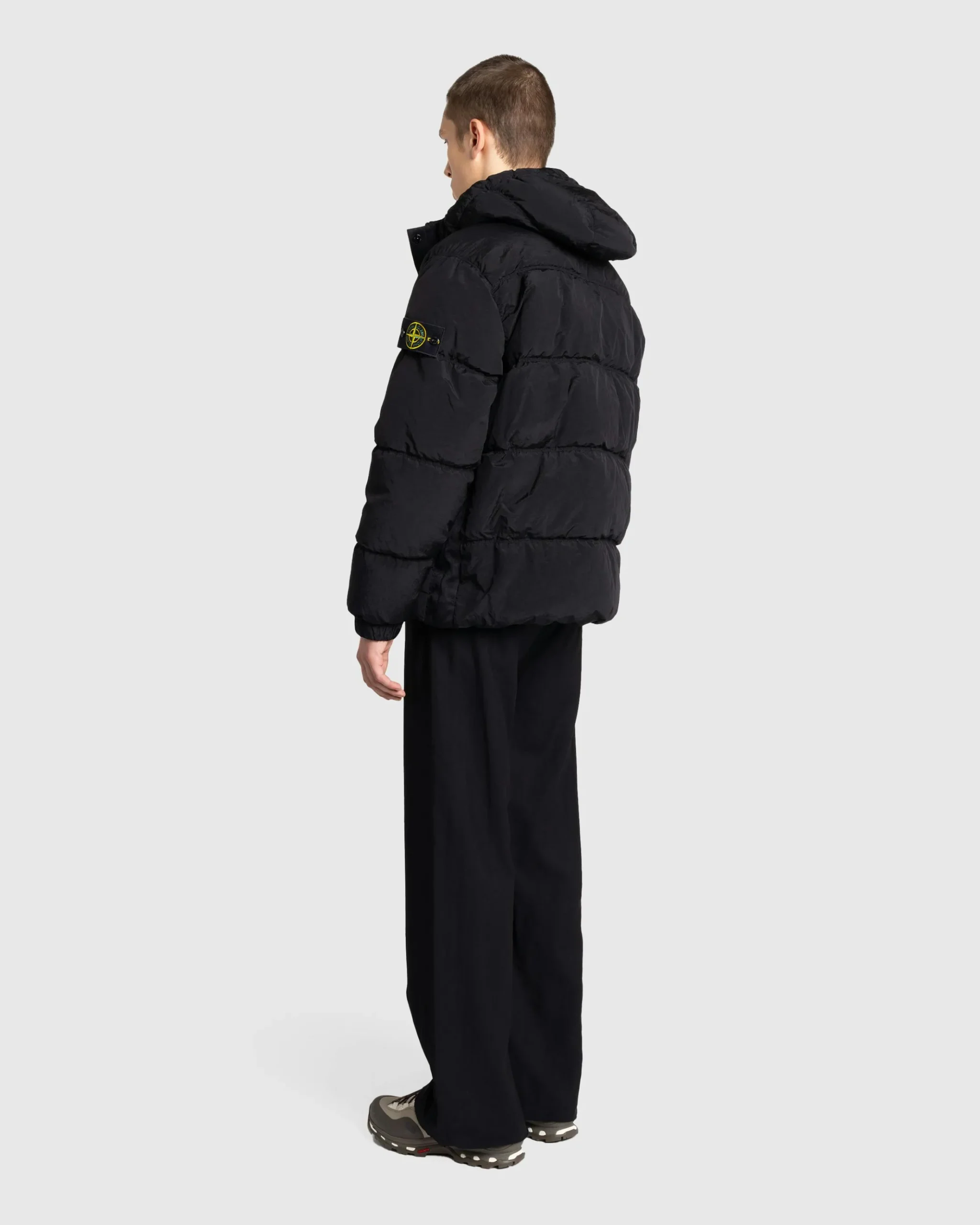 Best Stone Island Real Down Jacket black
