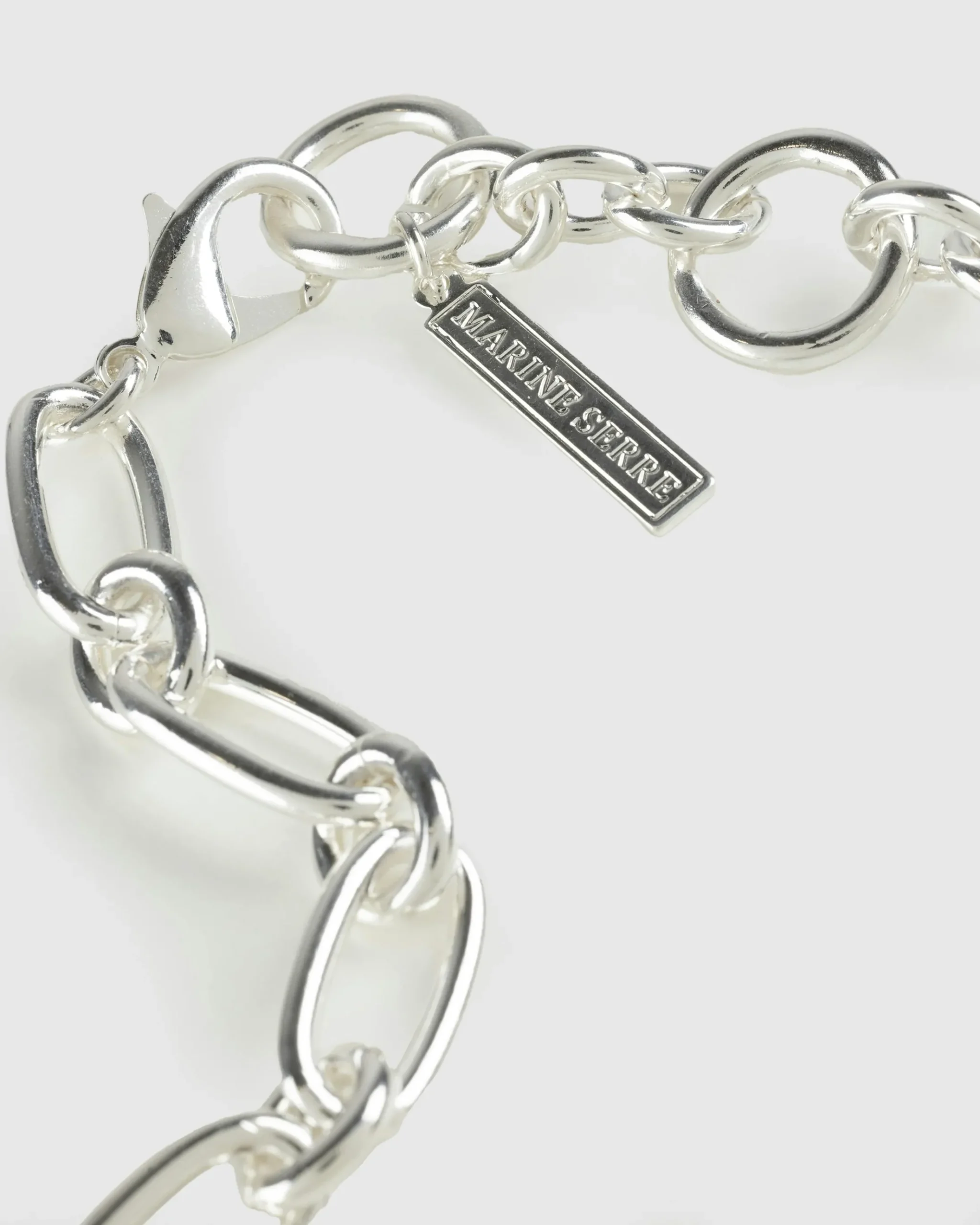 Best Sale Marine Serre Recycled Pewter Moon Chain Shiny Silver shinysilver