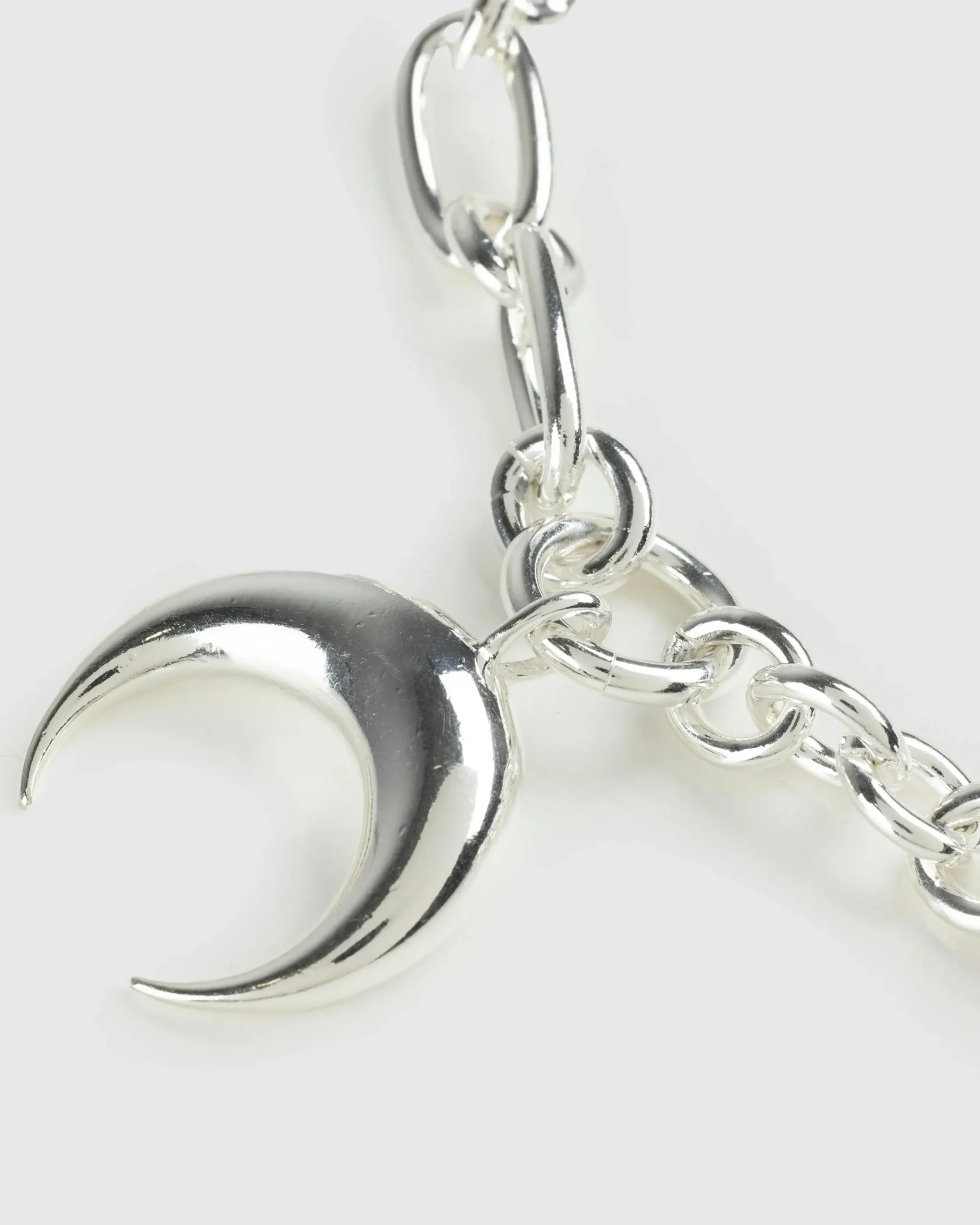 Best Sale Marine Serre Recycled Pewter Moon Chain Shiny Silver shinysilver