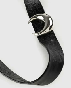 Hot Marine Serre Recycled Pewter Moon Charm Choker black