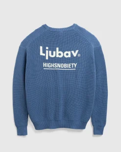 Shop Ljubav Regional Knit Sweater blue