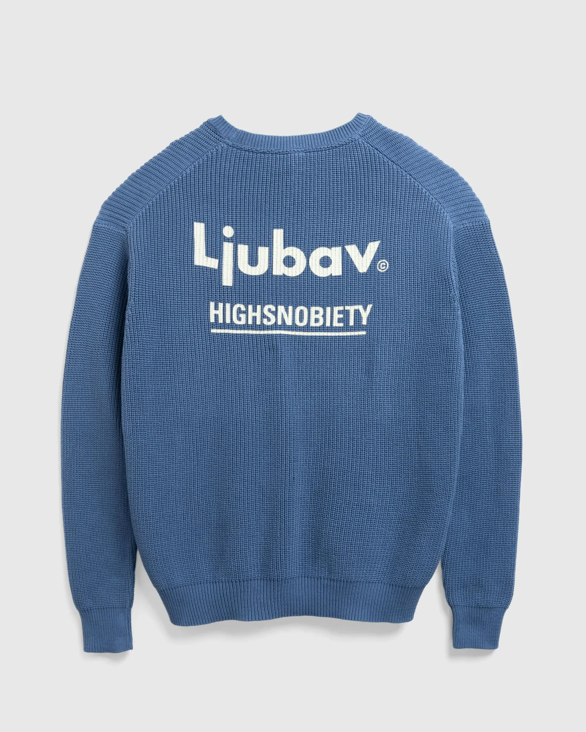 Shop Ljubav Regional Knit Sweater blue