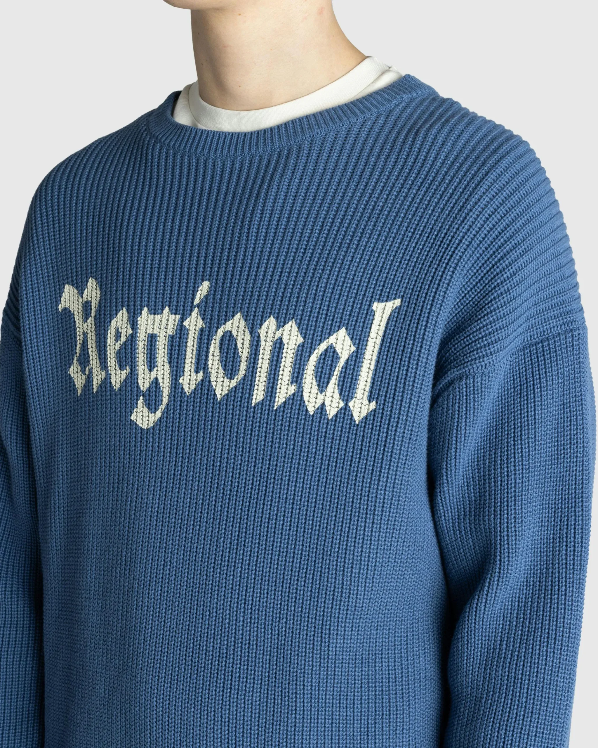 Shop Ljubav Regional Knit Sweater blue