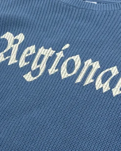 Shop Ljubav Regional Knit Sweater blue