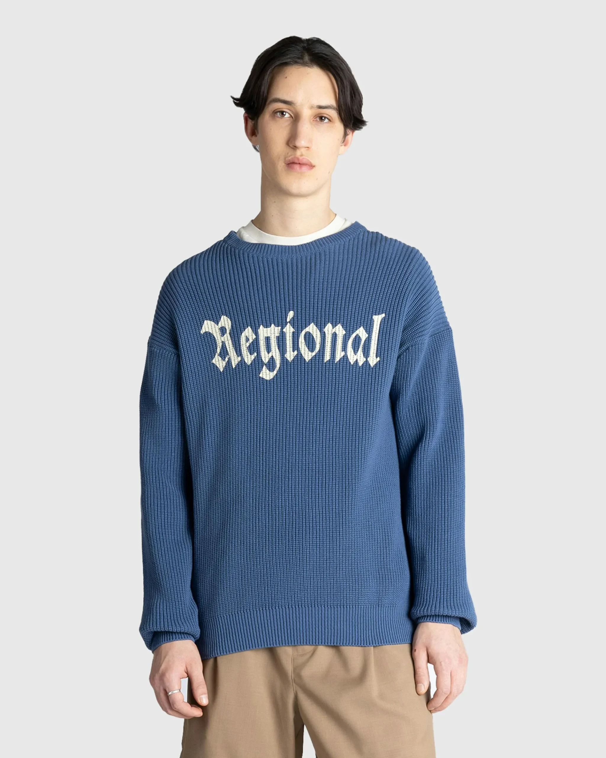 Shop Ljubav Regional Knit Sweater blue