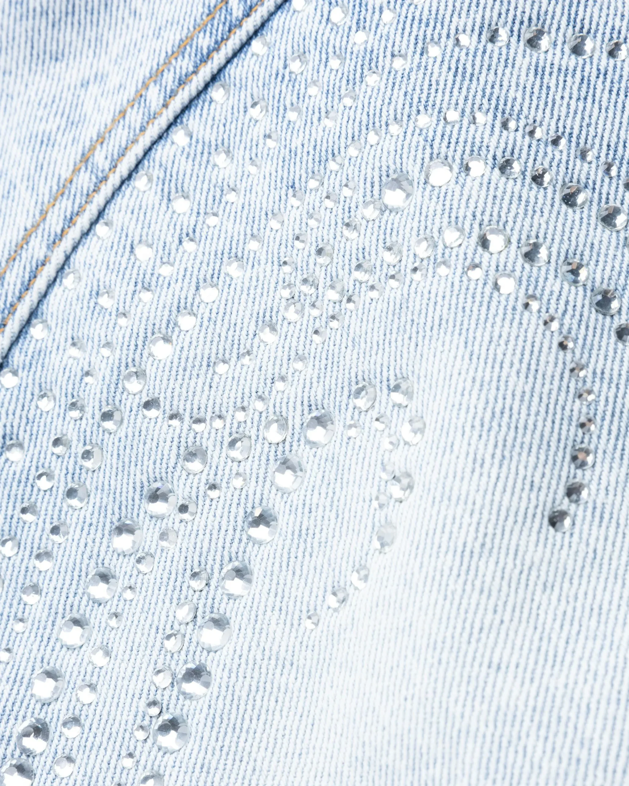 Sale Y/Project Rhinestone Jeans Blue iceblue