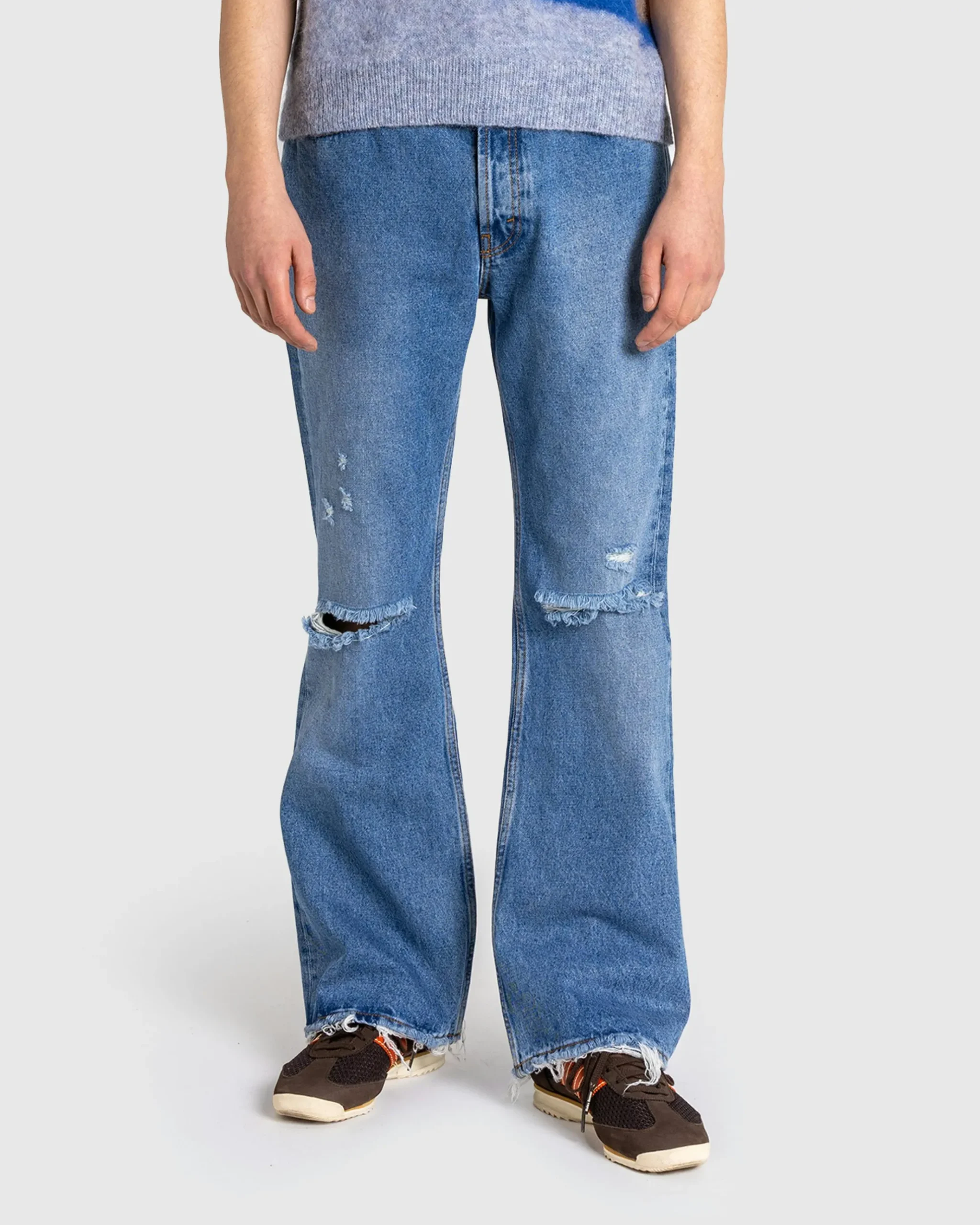 New Séfr Rider Cut Jeans Trashed Mid Blue trashedmidblue