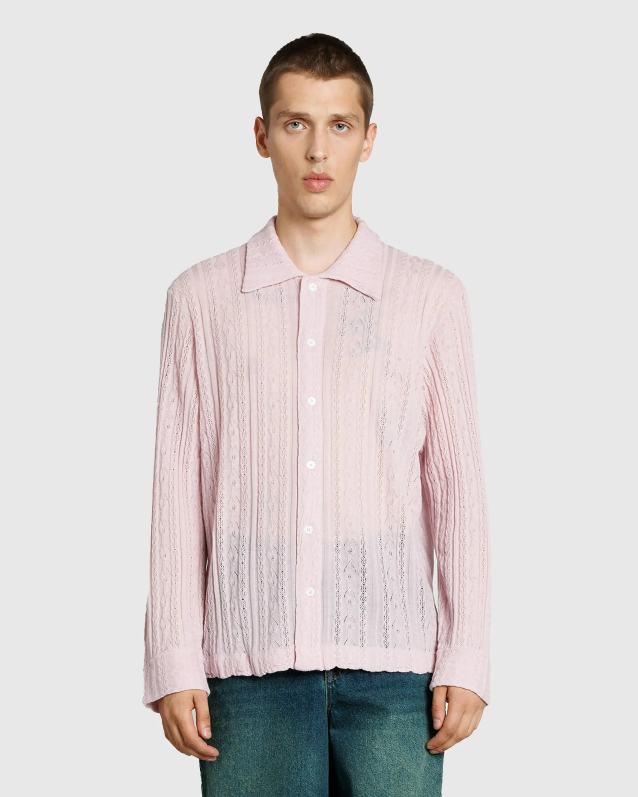 Clearance Séfr Riku Shirt Fine Lavendel Merino finelavendelmerino