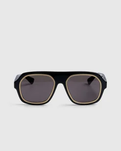 Outlet Bottega Veneta Rim Aviator Sunglasses black