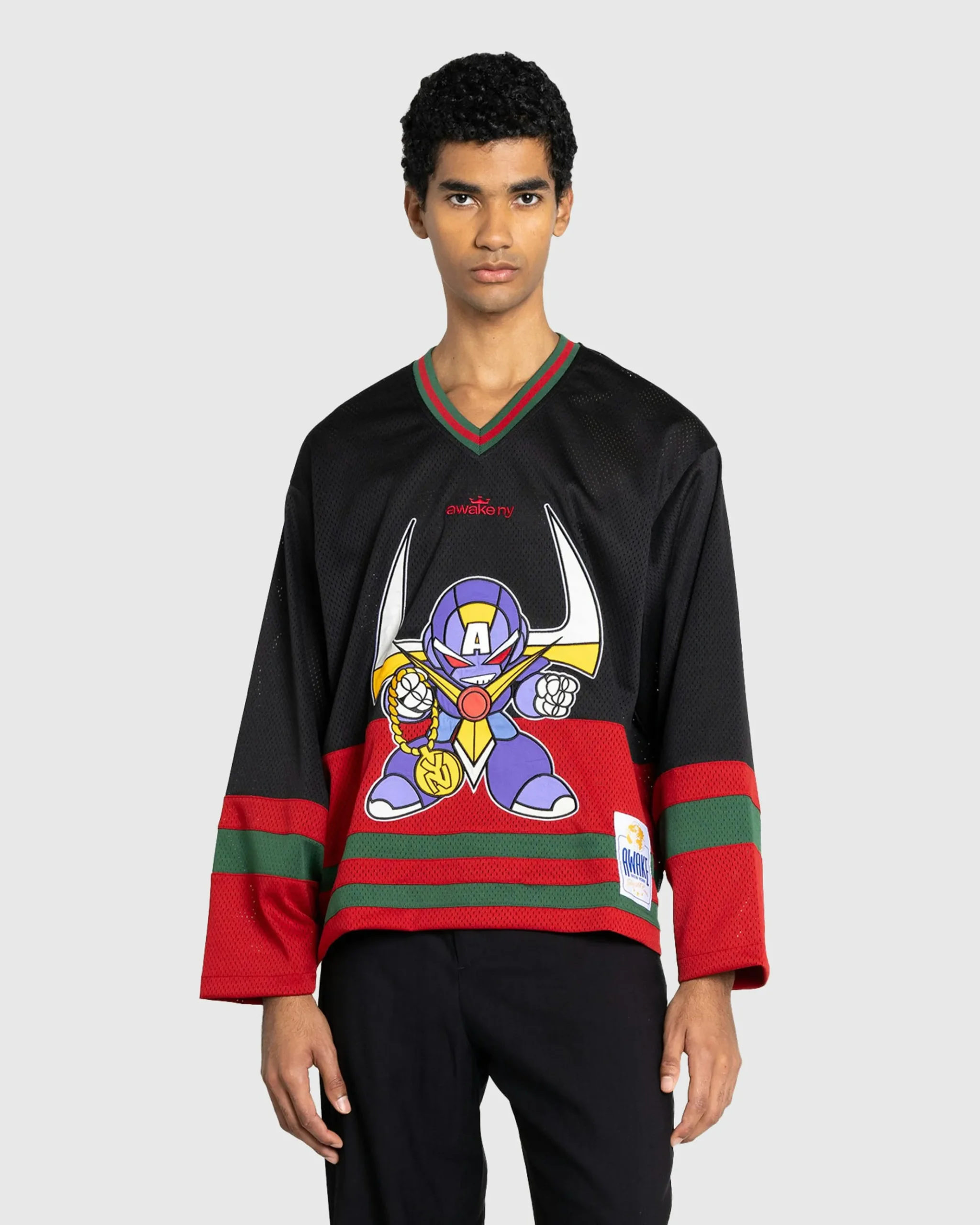 Outlet Awake NY Robo Hockey Jersey Black/Multi blackmulti