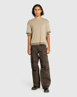 Cheap Carrer Roque Double Hem T-Shirt beige