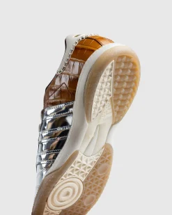 New adidas Samba Metallic Silver/Brown/White silvmt/silvmt/easyel
