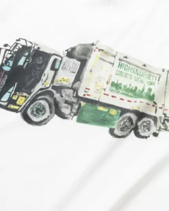 Fashion Dave's New York Sanitation Truck T-Shirt white