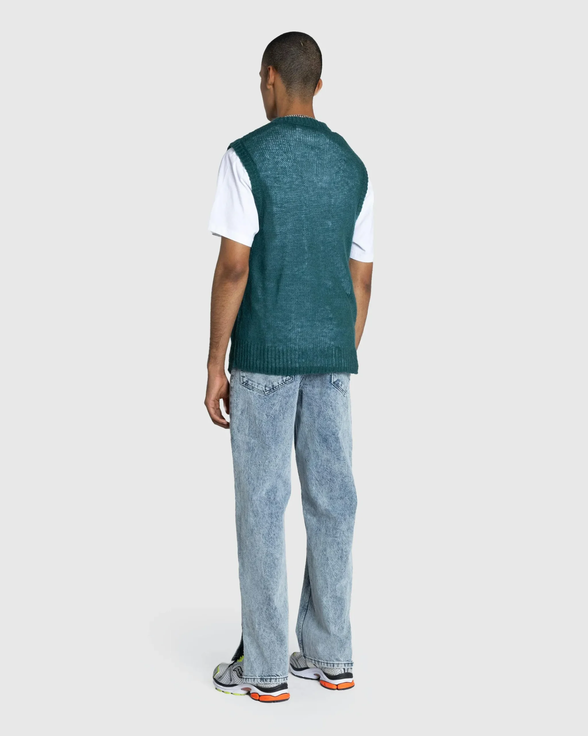 Cheap Café de Flore Script Sweater Vest Green darkgreen