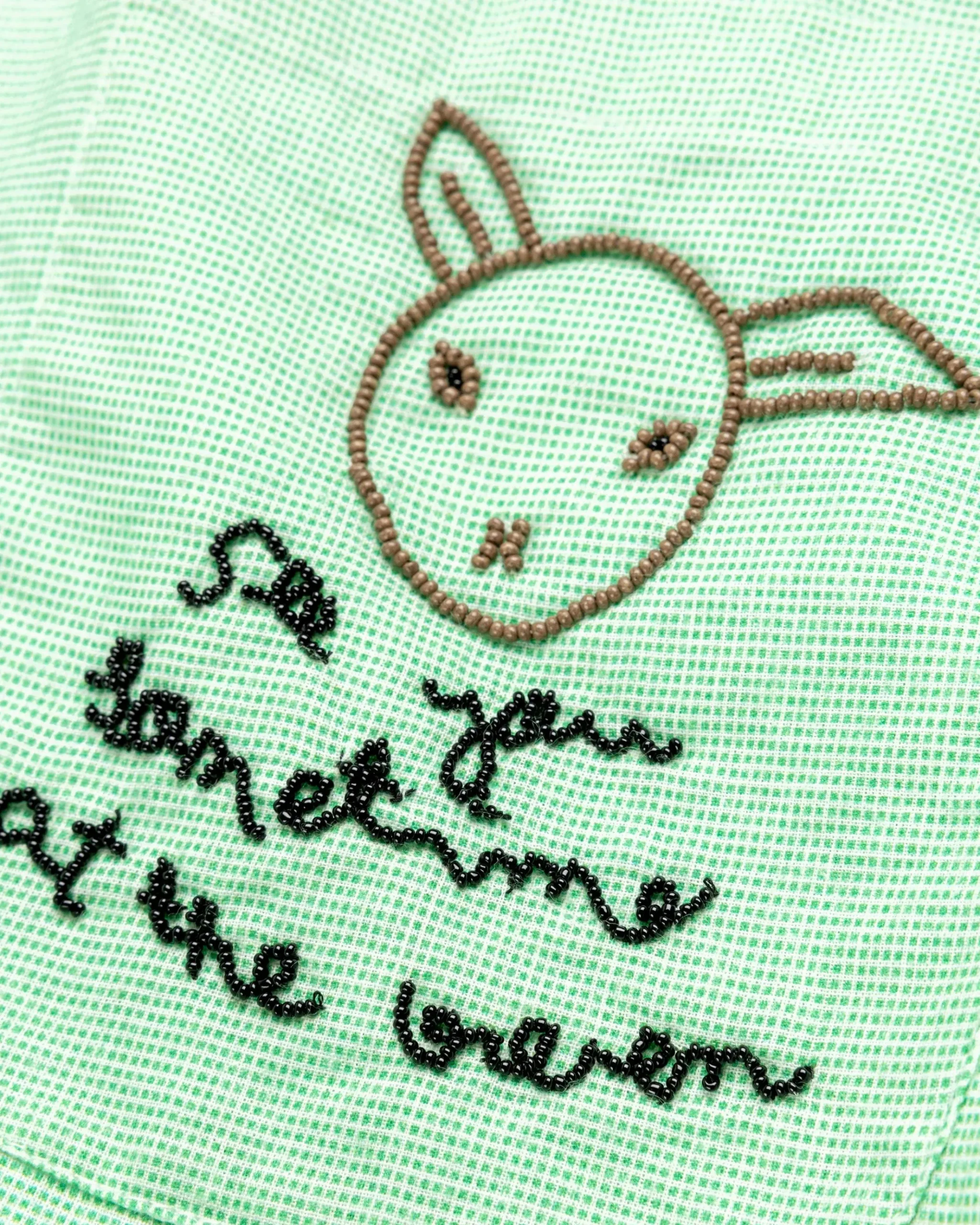 Sale Bode See You at the Barn Short-Sleeve Shirt White/Green whitegreen