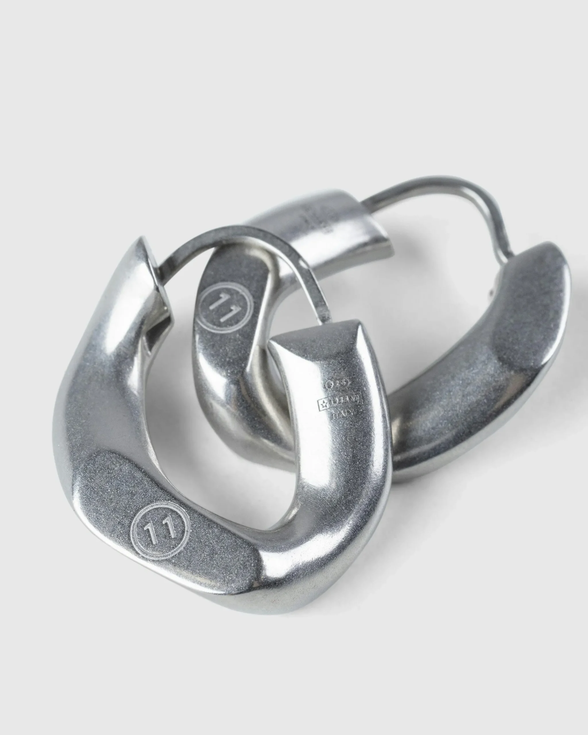 Flash Sale Maison Margiela Semi-Polished Earrings Silver palladioburatatto