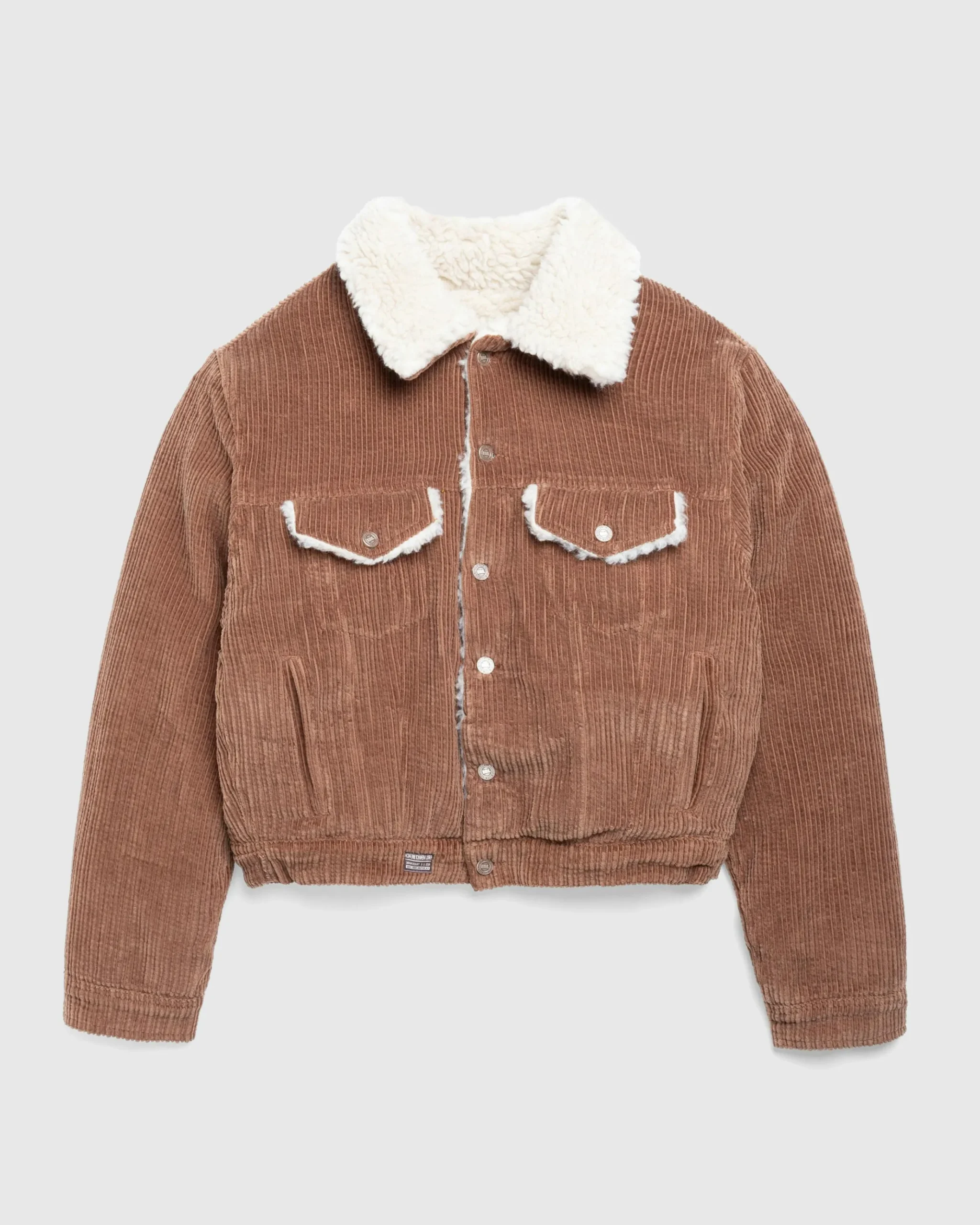 Fashion ERL Sherpa Corduroy Trucker Jacket brown