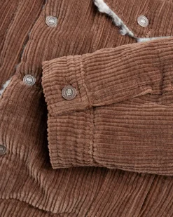 Fashion ERL Sherpa Corduroy Trucker Jacket brown