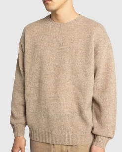 Fashion Auralee Shetland Wool Cashmere Knit P/O Beige topbeige