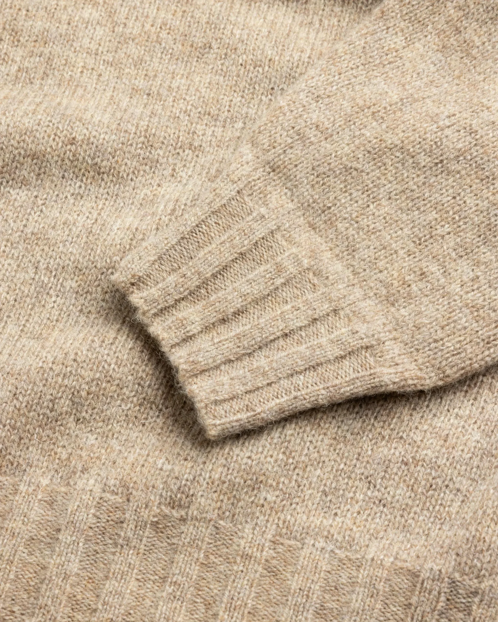 Fashion Auralee Shetland Wool Cashmere Knit P/O Beige topbeige