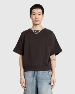 Hot Meta Campania Collective Sigmar Jersey Cotton Short-Sleeve Crew Neck Dark Chocolate Brown darkchocolatebrown