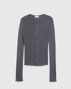 Flash Sale Rier Silk Knit Cardigan Castlerock grey