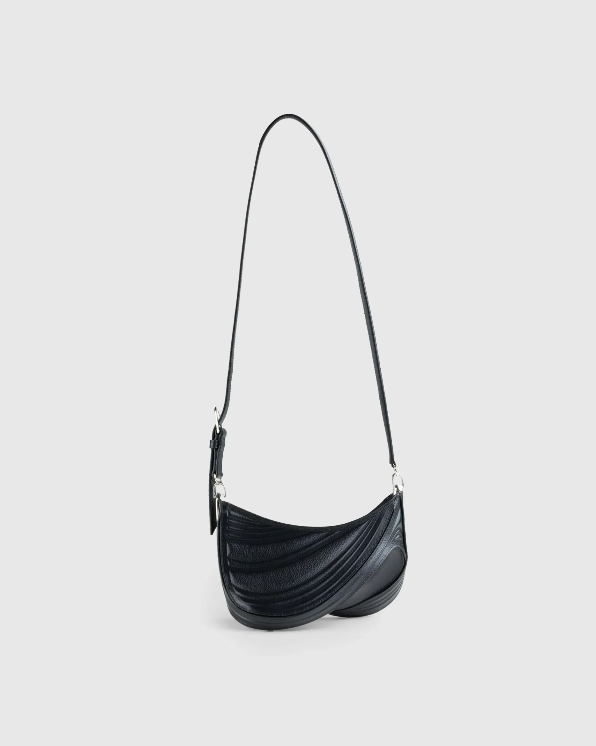 Best Sale Mugler Small Embossed Spiral Curve 01 black