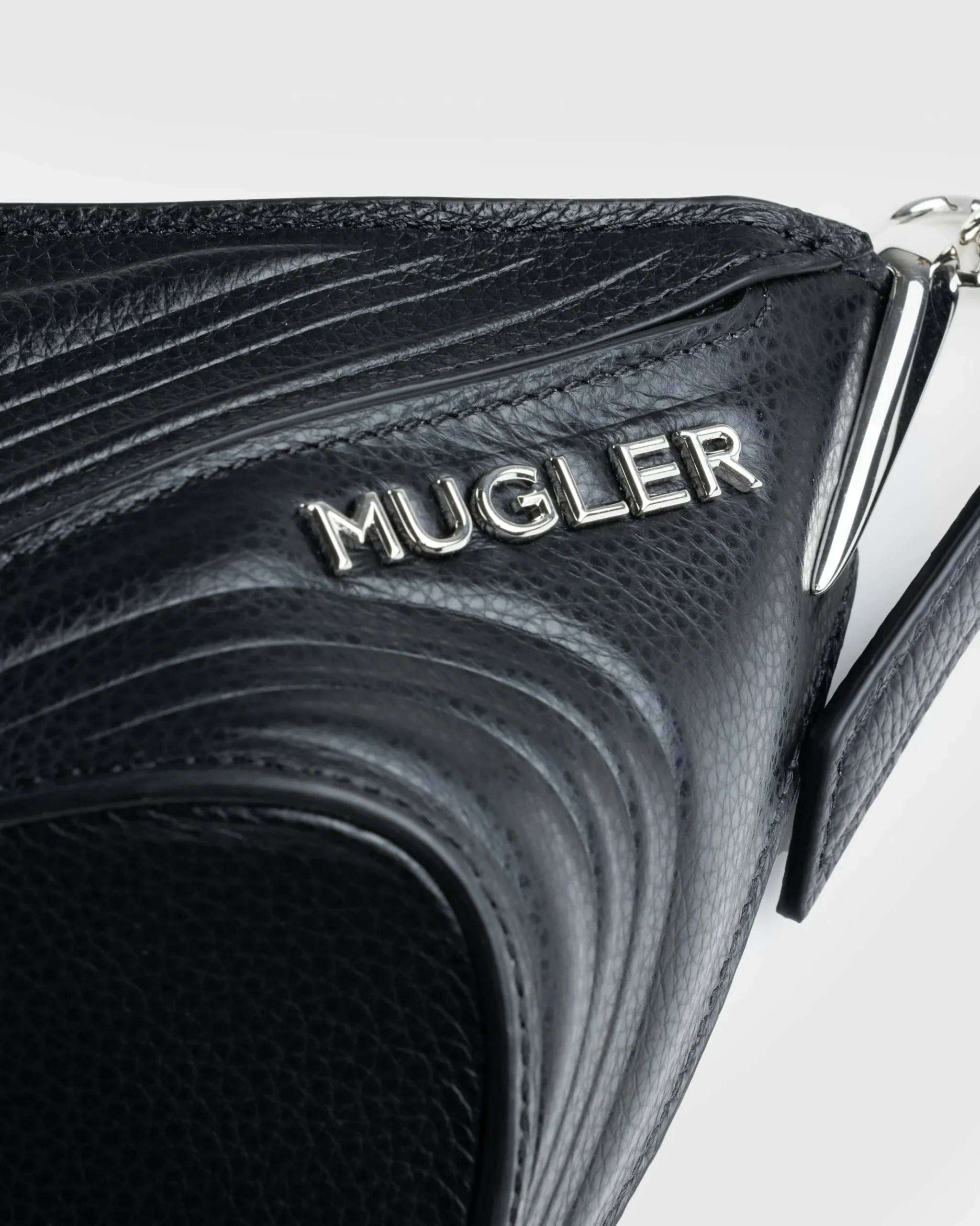 Best Sale Mugler Small Embossed Spiral Curve 01 black