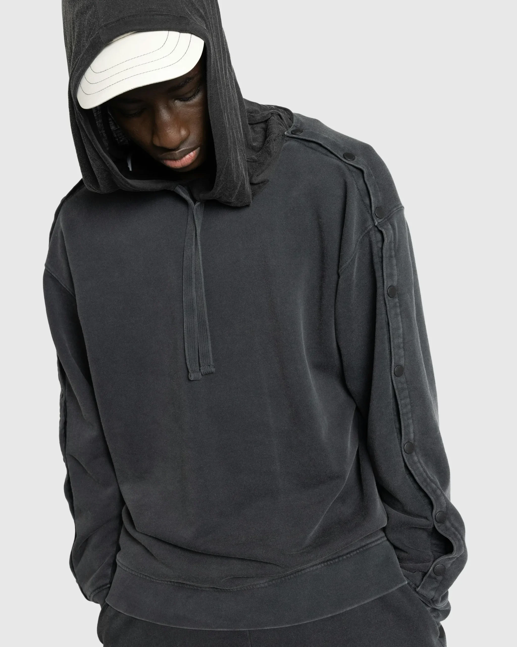 Fashion Y/Project Snap Insert Hoodie Vintage Black vintageblack
