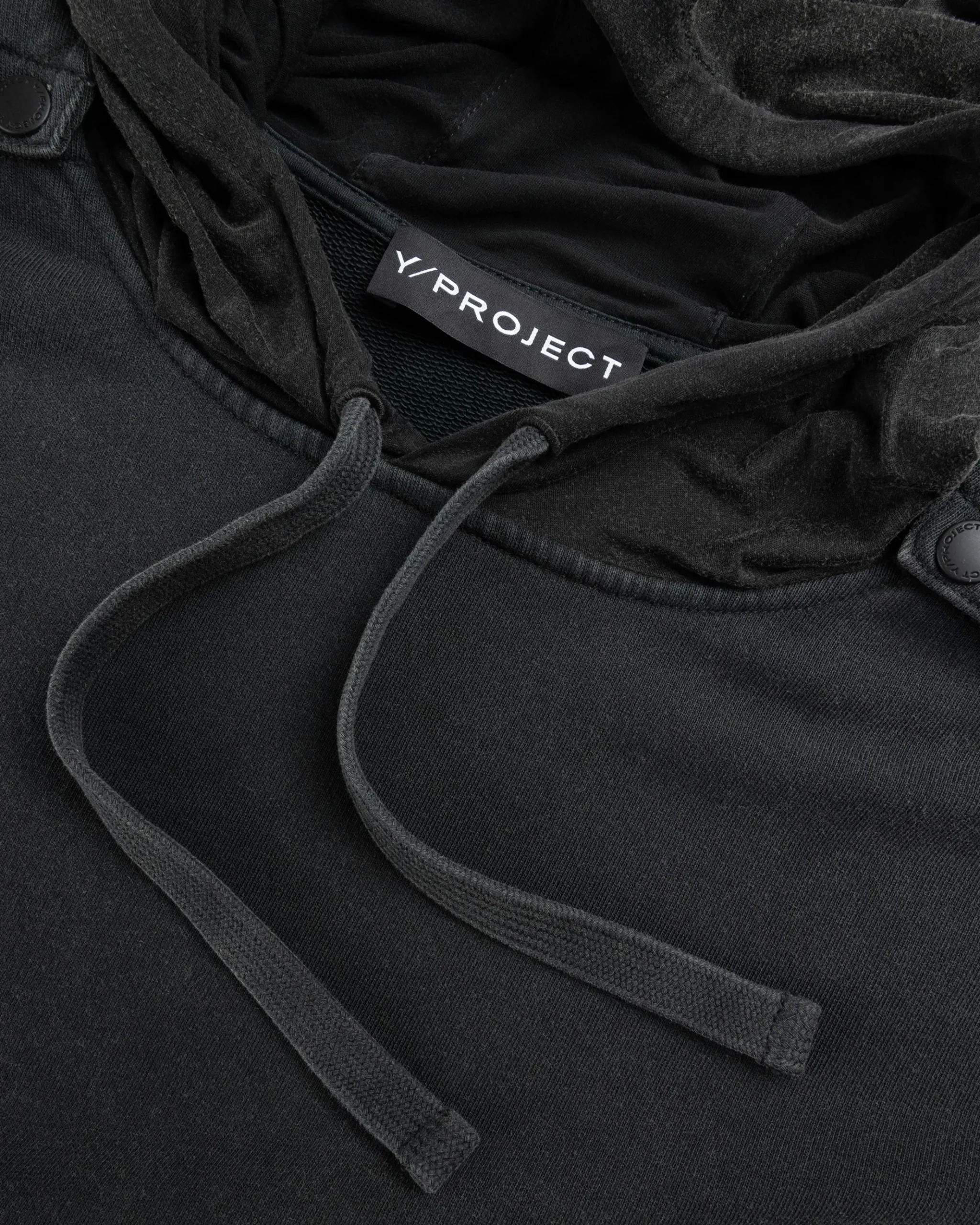 Fashion Y/Project Snap Insert Hoodie Vintage Black vintageblack