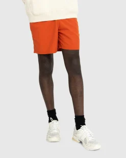 New Vilebrequin Solid Swim Shorts Red Tea redtea