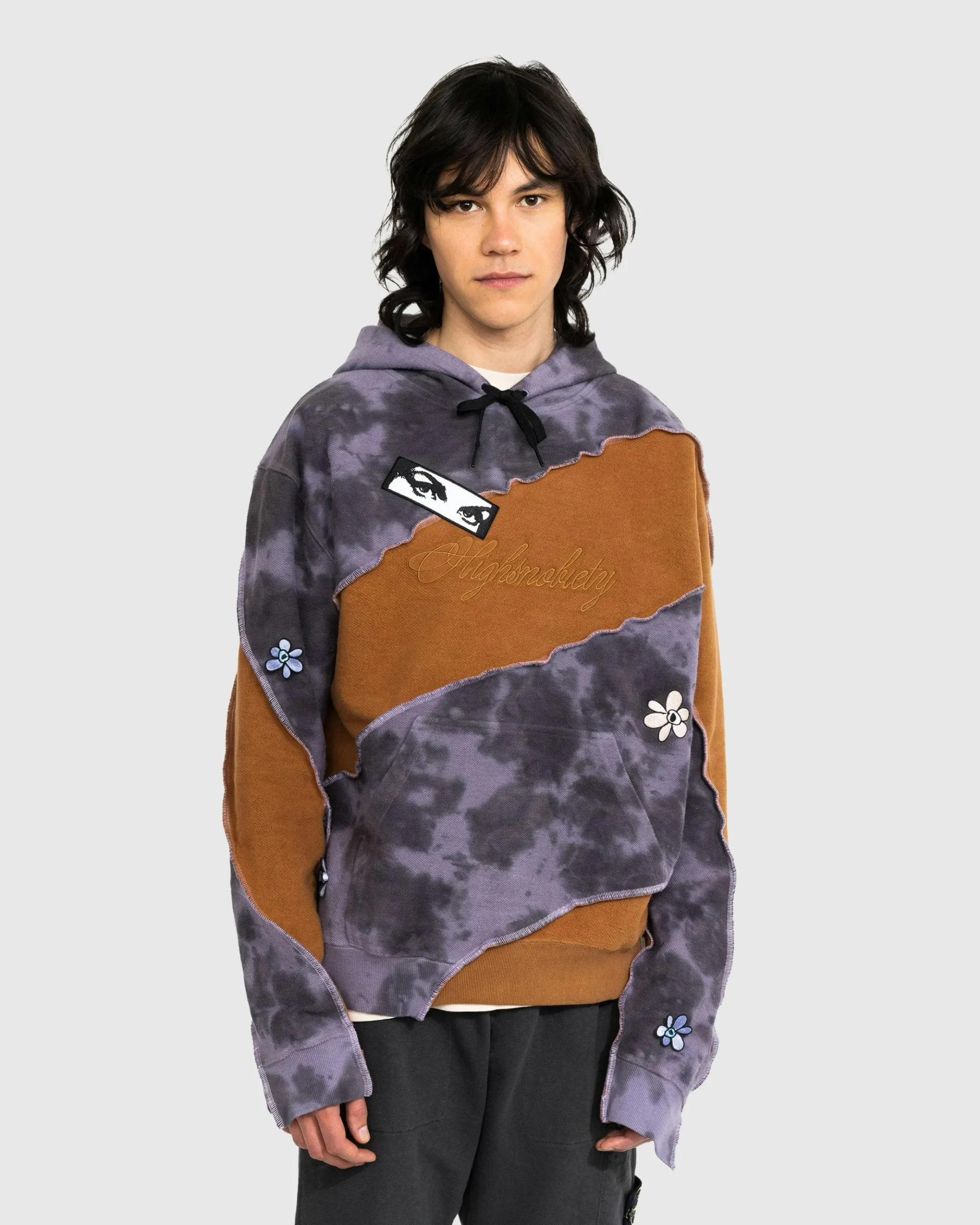 Best Sale P.A.M. Spiral Upcycle Hooded Sweat brown/grey